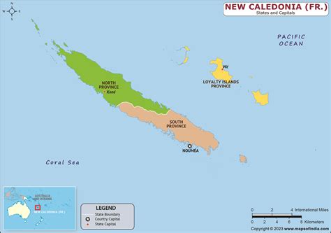 New Caledonia Provinces and Capitals List and Map | List of Provinces ...