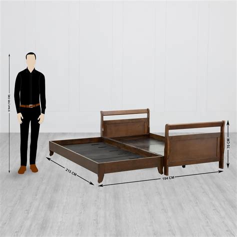 Buy Costa Rubber Wood Day Bed - Brown from Home Centre at just INR 19995.0
