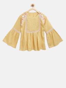 Bella Moda Girls Casual Cotton Blend Woven Top Price in India - Buy ...
