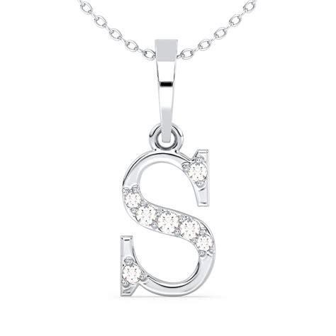 THEA LETTER 'S' LAB GROWN DIAMOND ALPHABET PENDANT, GOLD – Everyday