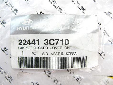 Genuine Hyundai 22441-3C710 Rocker Cover Gasket, Right : Amazon.in: Car ...