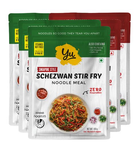 Instant Noodles Combo Pack - 3 Kung Pao Chicken, 3 Schezwan Stir Fry