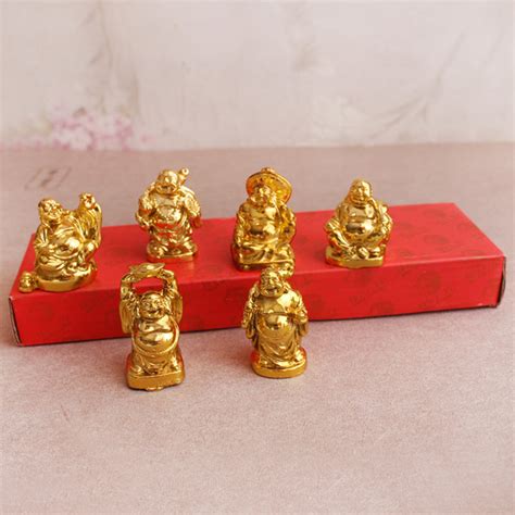 Send Set of 6 Mini laughing Buddha Online - DW19-93266 | Giftalove
