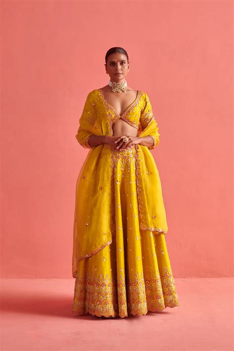 Aarti Sethia - Yellow Lehenga Set - Elahe