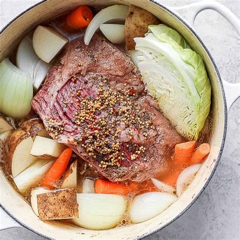 Traditional Irish Food Corned Beef And Cabbage