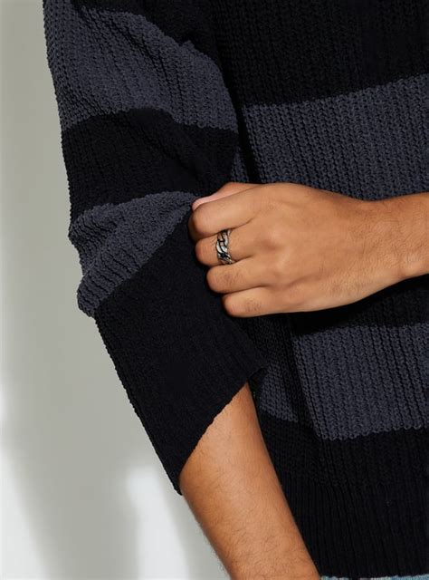 Buy URB_N Men Oversized Striped Sweater Online at just Rs. 1399.0 ...