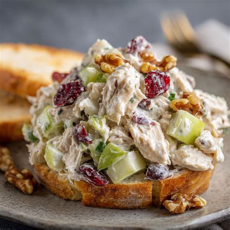 Creamy Apple Walnut Chicken with Celery Cranberries - My Homemade Cooks