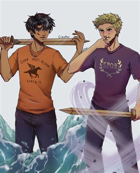 Jason Grace y Percy Jackson Art by Genecianter | Dibujos percy jackson ...