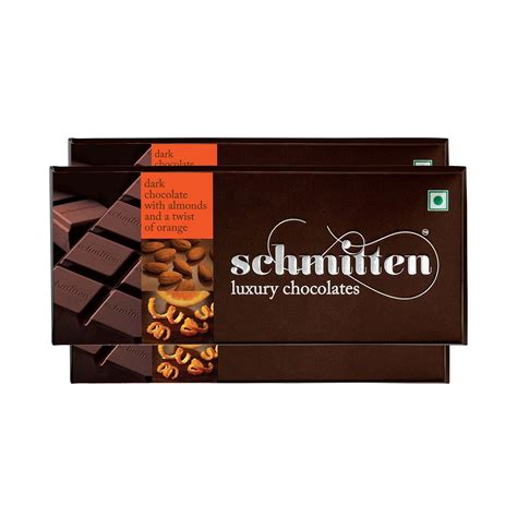 Schmitten Luxury Dark Chocolate Box, Flavor- Almond And A Twist Of ...