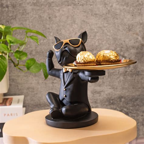 Sturdy Dog Statue With Tray – Smokey Cocktail