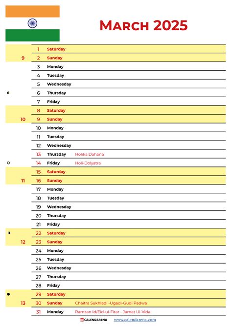 March 2025 Calendar Space Theme