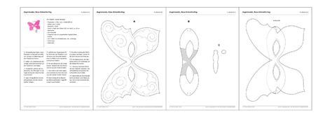 Augenmaske, Schmetterling in Pink - Bastelvorlagen mit Anleitung
