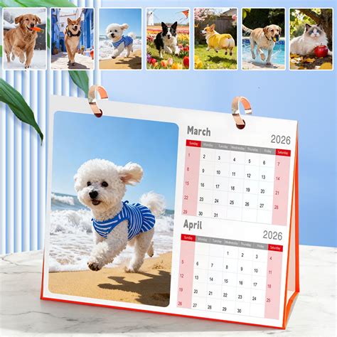 2026 Pet Lovers Personalized Wall Calendar | Custom Photo, Glossy ...