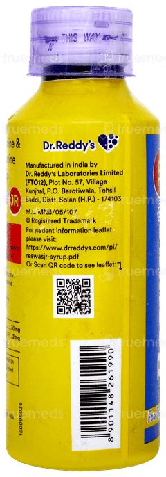 Reswas Jr Ginger Lemon Flavour Syrup 120ml - Uses, Side Effects, Dosage ...