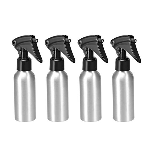 uxcell 4pcs 4oz/120ml Aluminium Spray Bottle with Fine Mist Sprayer ...