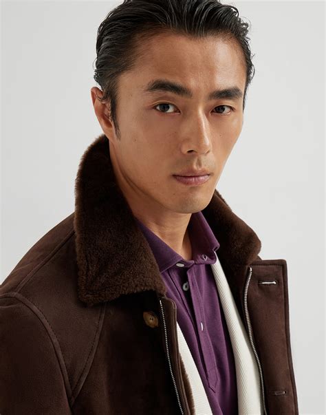 Abrigo de piel de cordero para Hombre en Marrón | Brunello Cucinelli