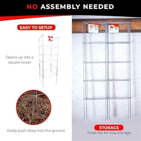 H&LGroup Cedar Ridge Square Foldable Potted Vegetable Cage India | Ubuy