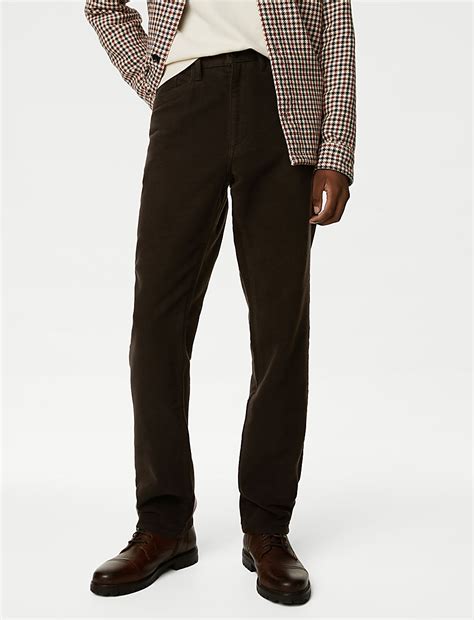 Buy Regular Fit Moleskin Trousers at Marks & Spencer