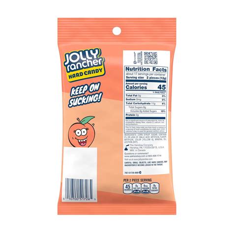 Buy Jolly Rancher All Peach Flavored Hard Candy, 7 oz from Dollar ...