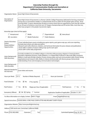 Fillable Online asn csus Jesuit High School of Sacramento - College of ...