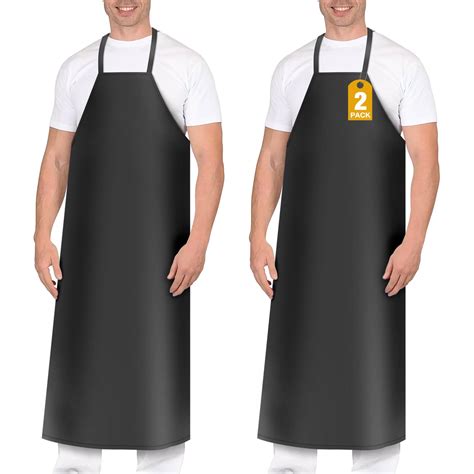 OGIMA Waterproof Rubber Vinyl Dishwashing Apron - 44" Chef Chemical ...