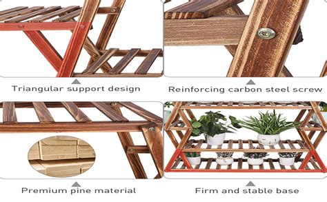 STORE 2508 Solid Wooden Vertical Garden Multi Layer Plant Stand 105 x ...