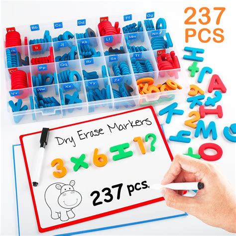 Buy LotFancy 237 Magnets Letters and Numbers with Magnet Board Pen and ...