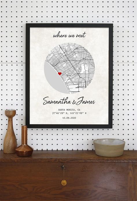 Anniversary Meaningful Gift Love Map Where It All India | Ubuy