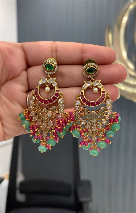 Beautiful chandbalis – Sujatha Gold Covering Works
