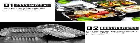 Buy KRUM Food Storage Disposable Aluminium Foil Containers with Lid ...