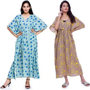 Ravaiyaa - Attitude Is Everything Floral Print Pure Cotton Women Kaftan ...