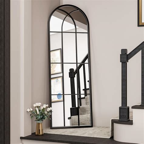 Amazon.com: OGCAU Full Length Mirror, Arched Floor Length Mirror, 65 ...
