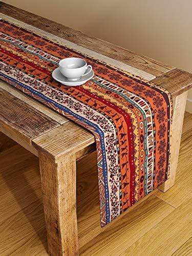 Buy Alina decor Poly Cotton Tribal Pattern Hd Printed Washable Runner ...