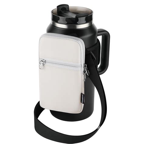 Gym Water Bottle Pouch for Stanley Tumbler with Handle, Universal Water ...