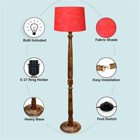 Buy HOMESAKE Wooden Floor Lamp from Homesake at just INR 7000.0