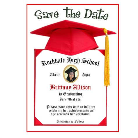 Save The Date Graduation Template - Content Calendar Template
