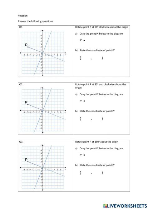Image result for Rotation Math Graph Worksheet