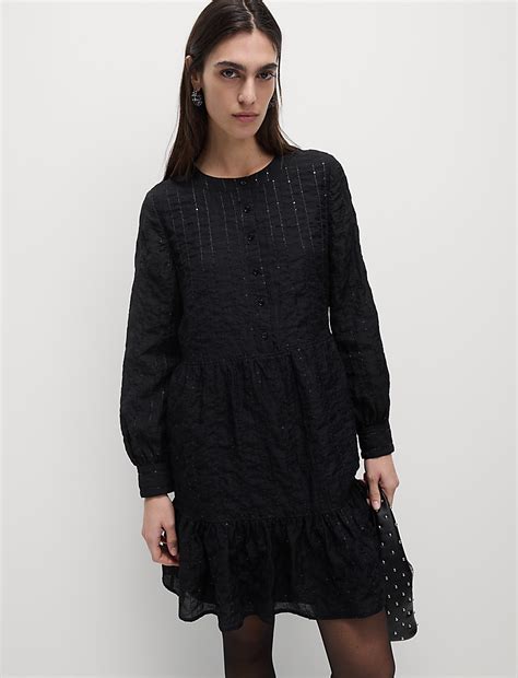 Buy Lyocell Rich Sequin Mini Waisted Dress at Marks & Spencer