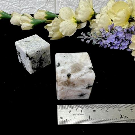 Rainbow Moonstone Cube to balance Hormones buy healing crystals online