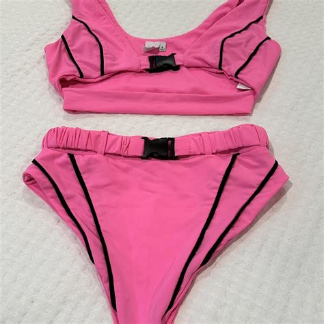 iHeartRaves neon pink glow festival fit. Never worn... - Depop