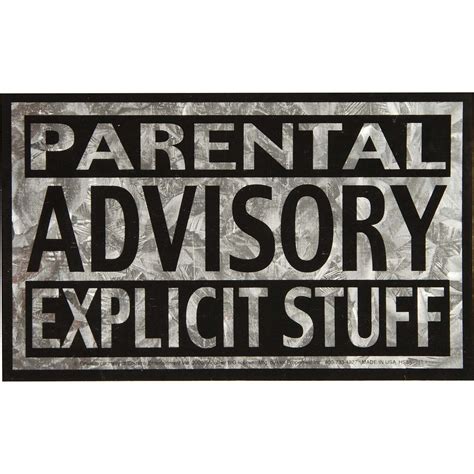 Parental Advisory Sticker Template