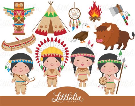 Indian Clipart - Native America Clipart - Cowboy Clipart - 15029 - Etsy