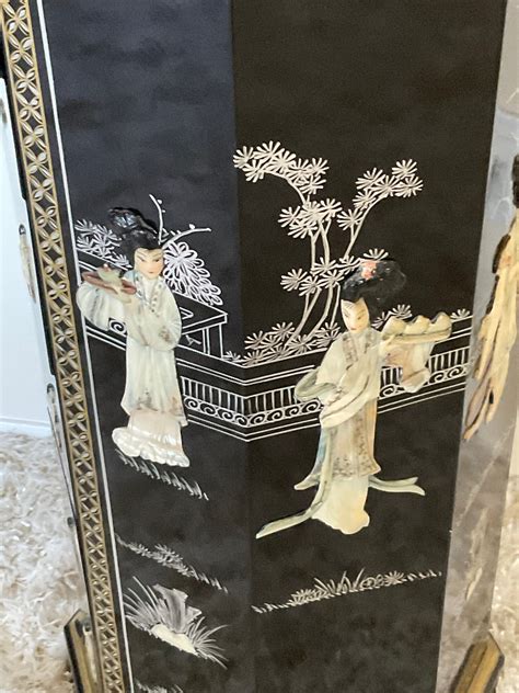 Vintage Asian Mother Of Pearl Octagon Eight (8) Drawer Jewelry Armoire ...