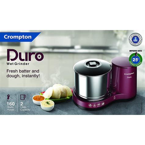 Buy Crompton Duro 2 Litres 2 Stones Wet Grinder with Coconut Scrapper ...