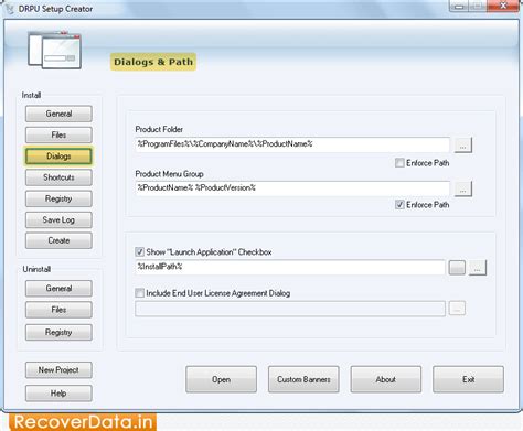 Setup Installer Software screenshots to create EXE installation package