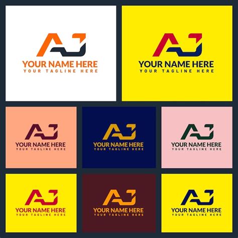 Premium Vector | Aj letter logo or aj text logo and aj word logo design