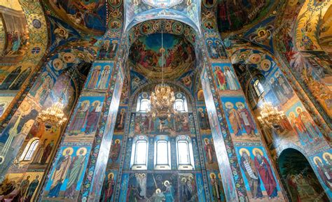 Premium Photo | Interior of church of the savior on spilled blood st ...