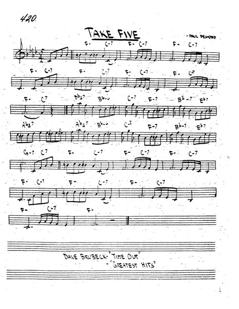 Take Five Free Download | JazzTutorial