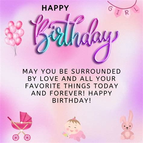 Best 20 Happy Birthday Wishes for Baby Girl Quotes, Message and Status