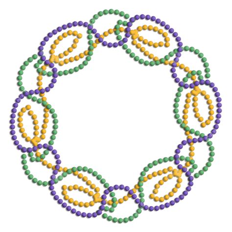 Mardi Gras Beads Border Clip Art